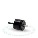 Miniature encoder DL-25: direct shaft mounting, 25 mm OD, 30 g weight, contactless architecture. Absolute Rotary Encoder DL25